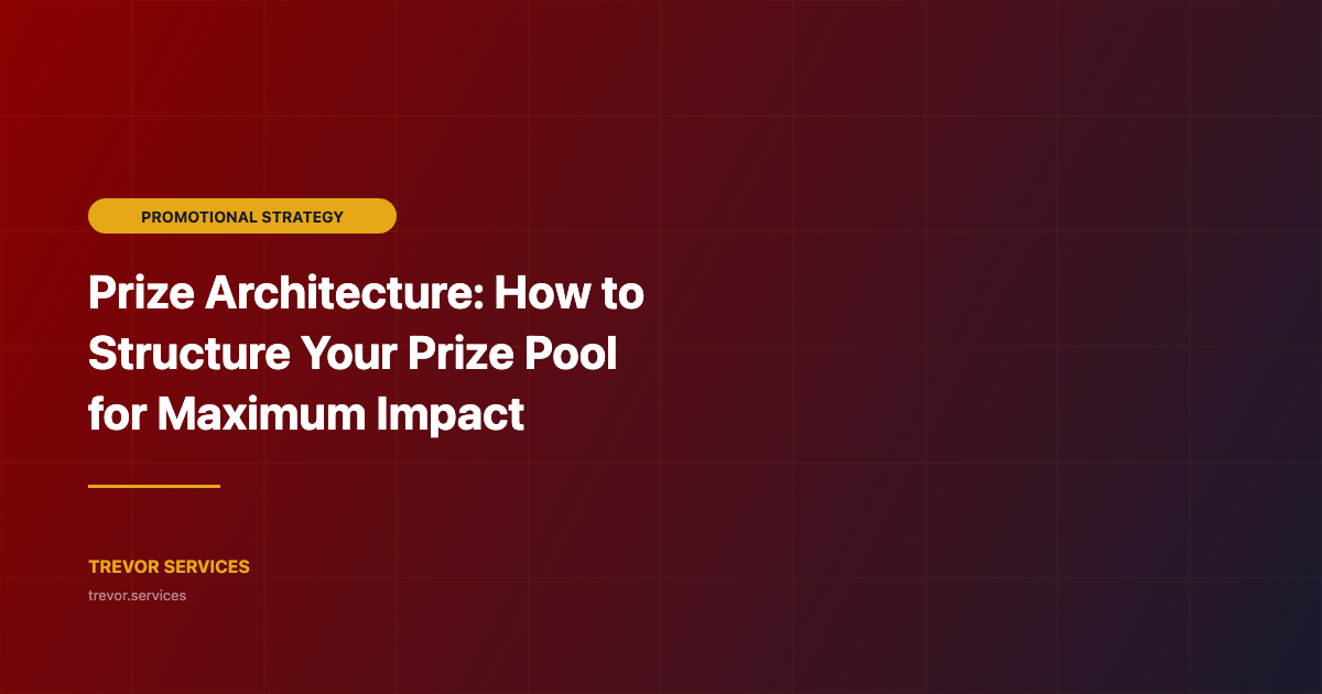 Prize architecture diagram showing how to structure a promotional prize pool for maximum consumer engagement