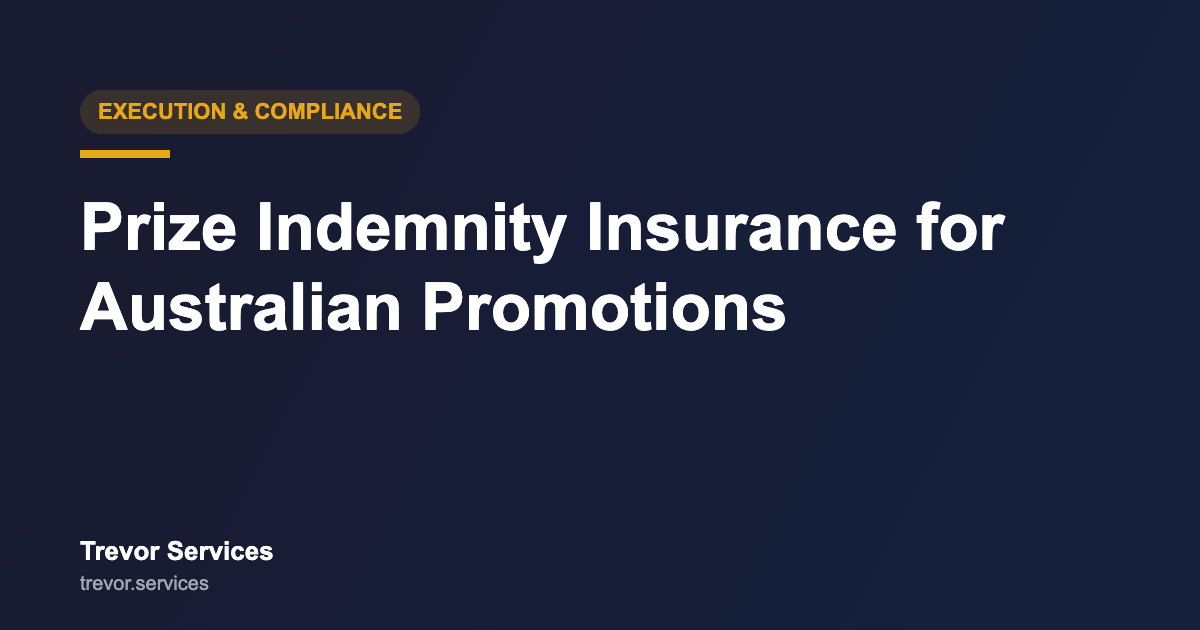 Prize indemnity insurance for Australian promotions — Trevor Services