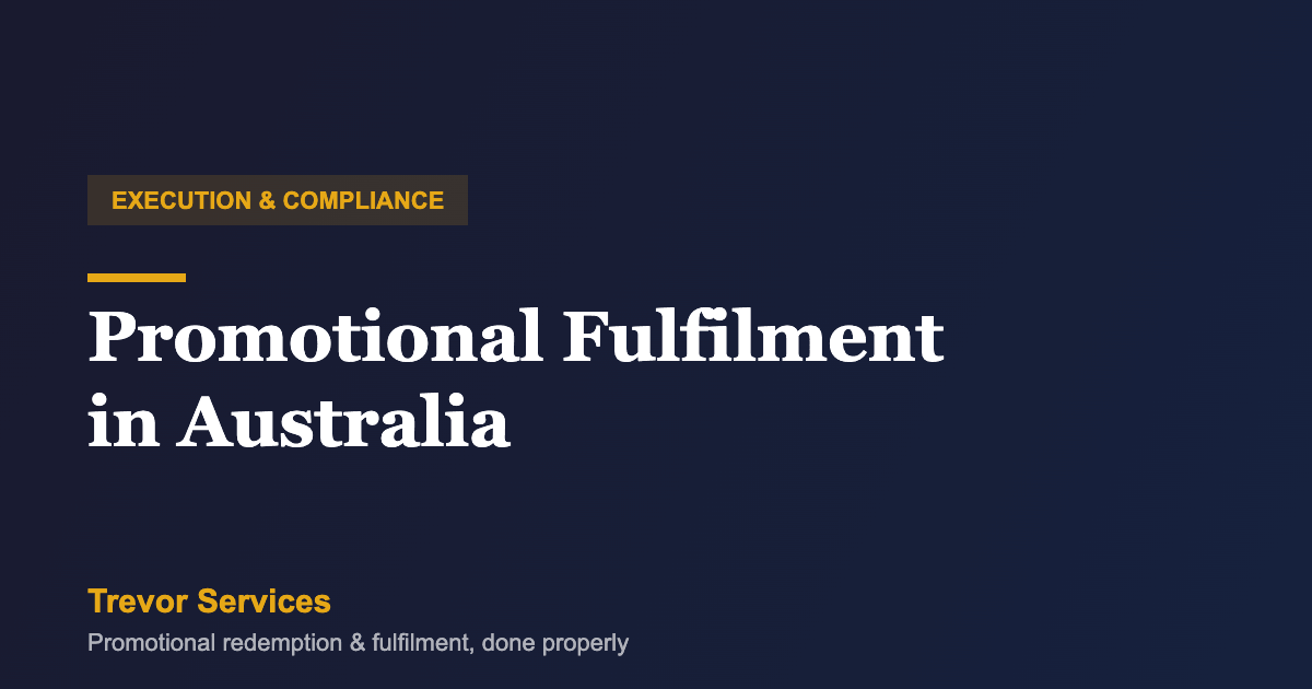 Promotional fulfilment in Australia — Trevor Services