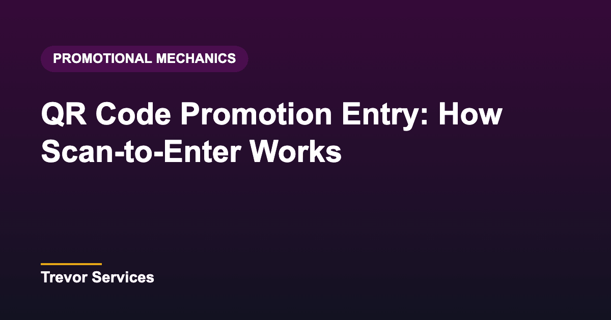QR Code Promotion Entry: How Scan-to-Enter Works