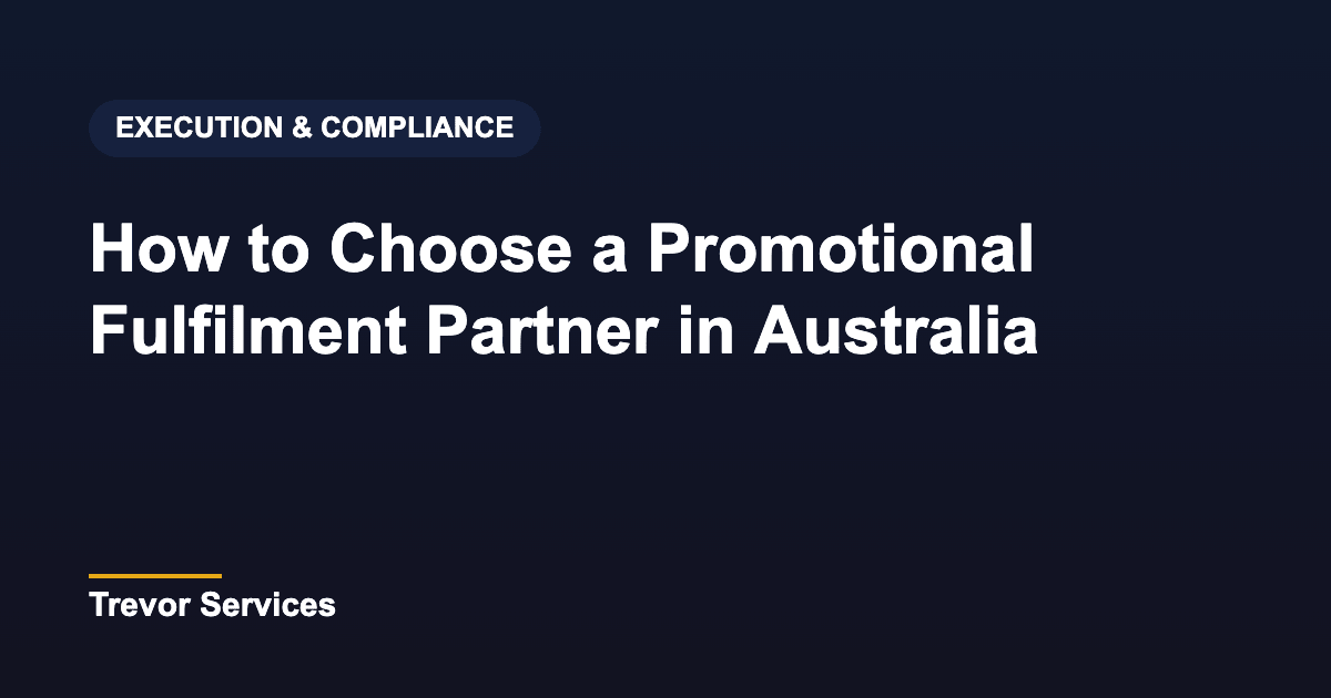 How to Choose a Promotional Fulfilment Partner in Australia