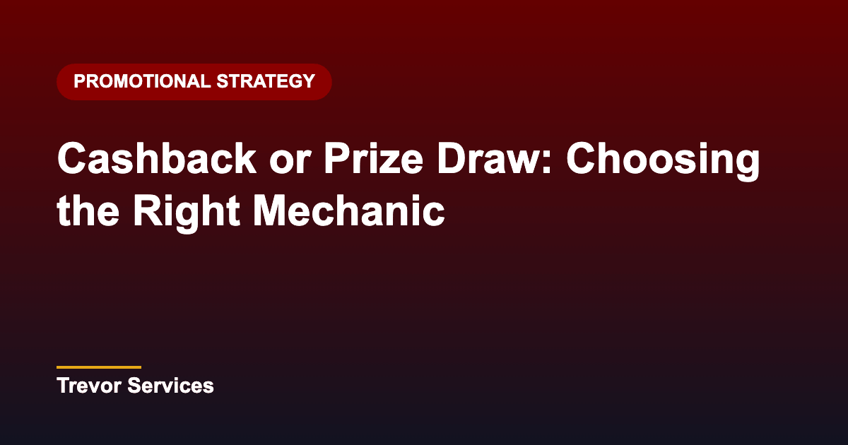 Cashback or Prize Draw: Choosing the Right Mechanic