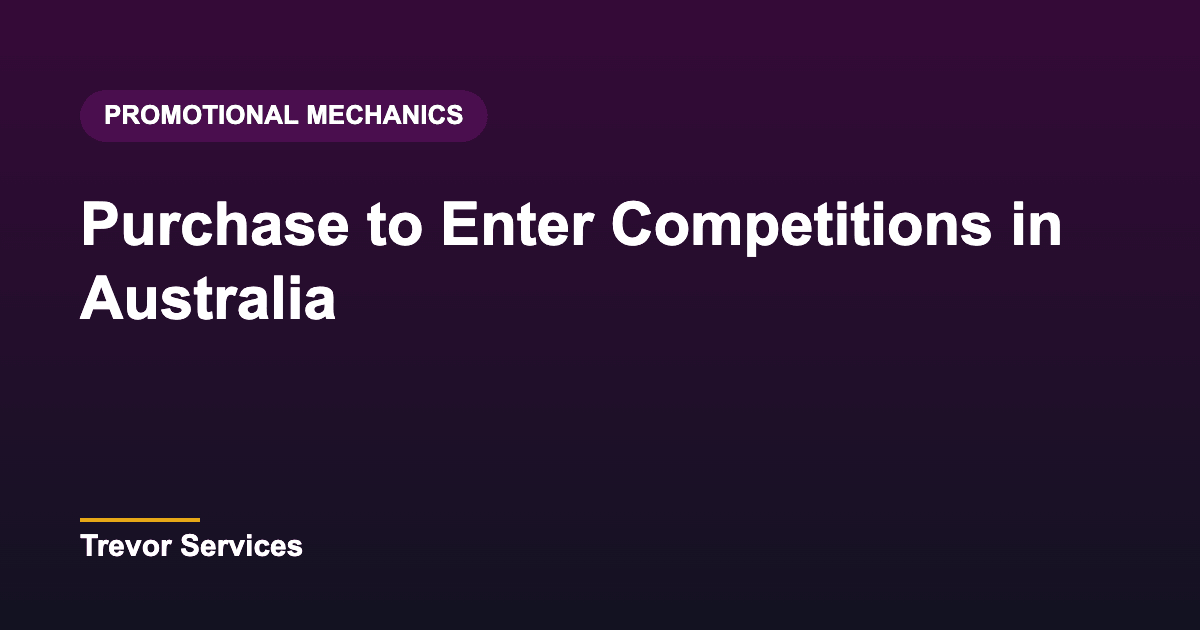 Purchase to Enter Competitions in Australia