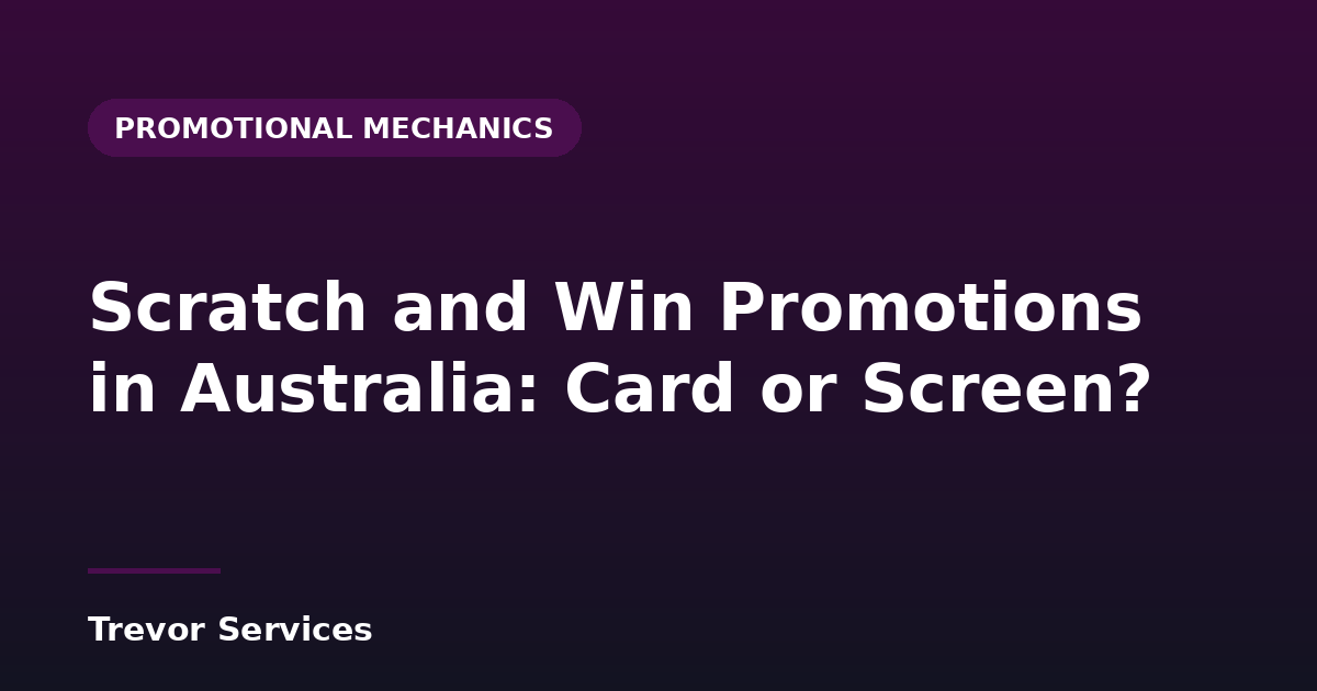 Scratch and win promotion in Australia — physical scratch card beside a digital scratch-to-reveal screen
